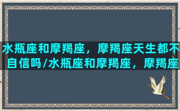 水瓶座和摩羯座，摩羯座天生都不自信吗/水瓶座和摩羯座，摩羯座天生都不自信吗-我的网站