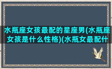 水瓶座女孩最配的星座男(水瓶座女孩是什么性格)(水瓶女最配什么星座的男生)