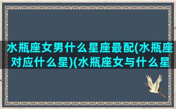 水瓶座女男什么星座最配(水瓶座对应什么星)(水瓶座女与什么星座男最配)