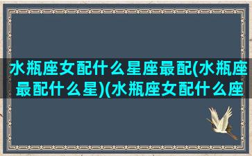 水瓶座女配什么星座最配(水瓶座最配什么星)(水瓶座女配什么座最合适)