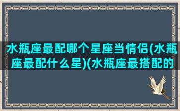 水瓶座最配哪个星座当情侣(水瓶座最配什么星)(水瓶座最搭配的星座是什么星座)