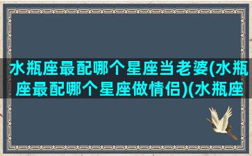 水瓶座最配哪个星座当老婆(水瓶座最配哪个星座做情侣)(水瓶座最佳配偶星座)