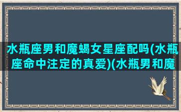 水瓶座男和魔蝎女星座配吗(水瓶座命中注定的真爱)(水瓶男和魔羯女在一起会变成什么)