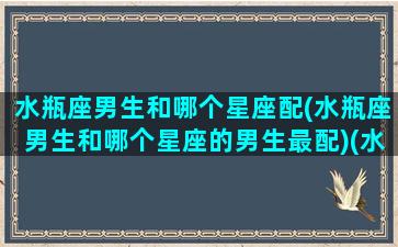 水瓶座男生和哪个星座配(水瓶座男生和哪个星座的男生最配)(水瓶座男和那个星座配)