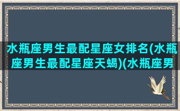 水瓶座男生最配星座女排名(水瓶座男生最配星座天蝎)(水瓶座男最配什么星座女)