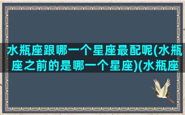 水瓶座跟哪一个星座最配呢(水瓶座之前的是哪一个星座)(水瓶座和哪个星座相匹配)