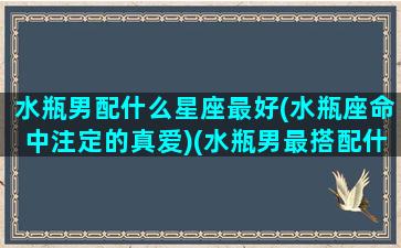 水瓶男配什么星座最好(水瓶座命中注定的真爱)(水瓶男最搭配什么星座)