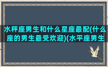 水秤座男生和什么星座最配(什么座的男生最受欢迎)(水平座男生配什么星座女生)