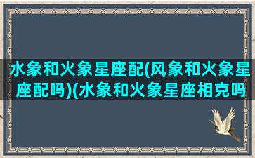 水象和火象星座配(风象和火象星座配吗)(水象和火象星座相克吗)