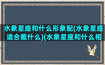 水象星座和什么形象配(水象星座适合戴什么)(水象星座和什么相配)