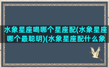 水象星座喝哪个星座配(水象星座哪个最聪明)(水象星座配什么象星座)