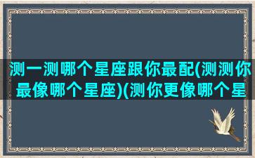 测一测哪个星座跟你最配(测测你最像哪个星座)(测你更像哪个星座)