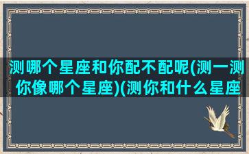 测哪个星座和你配不配呢(测一测你像哪个星座)(测你和什么星座有缘分)