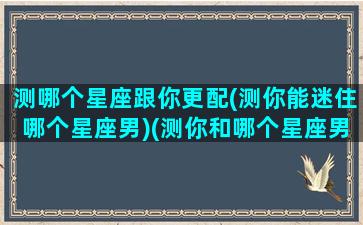 测哪个星座跟你更配(测你能迷住哪个星座男)(测你和哪个星座男人最般配)