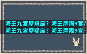 海王九宫摩羯座？海王摩羯9宫/海王九宫摩羯座？海王摩羯9宫-我的网站