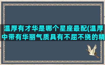 温厚有才华是哪个星座最配(温厚中带有华丽气质具有不屈不挠的精神)