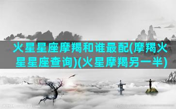 火星星座摩羯和谁最配(摩羯火星星座查询)(火星摩羯另一半)