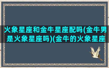 火象星座和金牛星座配吗(金牛男是火象星座吗)(金牛的火象星座)