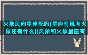 火象风向星座配吗(星座有风向火象还有什么)(风象和火象星座有哪些)