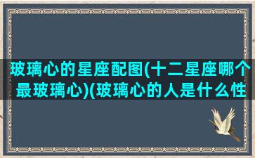 玻璃心的星座配图(十二星座哪个最玻璃心)(玻璃心的人是什么性格的人)