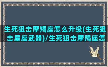 生死狙击摩羯座怎么升级(生死狙击星座武器)/生死狙击摩羯座怎么升级(生死狙击星座武器)-我的网站