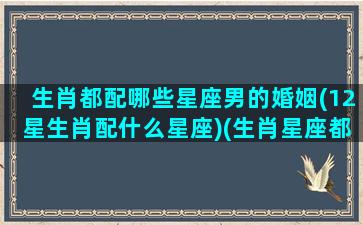 生肖都配哪些星座男的婚姻(12星生肖配什么星座)(生肖星座都很配)