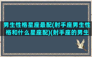 男生性格星座最配(射手座男生性格和什么星座配)(射手座的男生和什么星座女生最搭配)