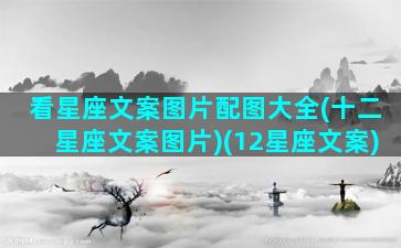 看星座文案图片配图大全(十二星座文案图片)(12星座文案)