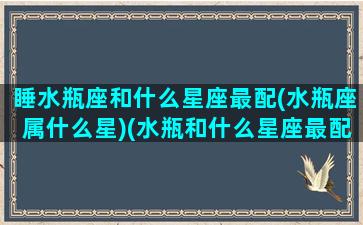 睡水瓶座和什么星座最配(水瓶座属什么星)(水瓶和什么星座最配排行)