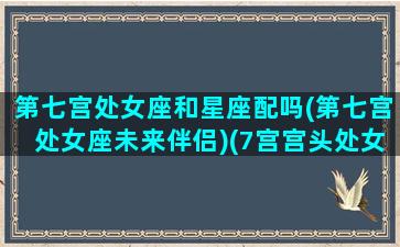 第七宫处女座和星座配吗(第七宫处女座未来伴侣)(7宫宫头处女座)