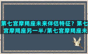 第七宫摩羯座未来伴侣特征？第七宫摩羯座另一半/第七宫摩羯座未来伴侣特征？第七宫摩羯座另一半-我的网站