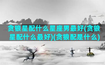 贪狼星配什么星座男最好(贪狼星配什么最好)(贪狼配是什么)