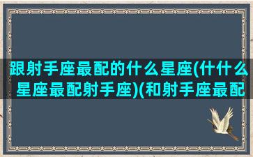 跟射手座最配的什么星座(什什么星座最配射手座)(和射手座最配的几个星座)