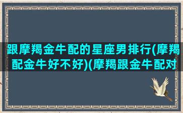 跟摩羯金牛配的星座男排行(摩羯配金牛好不好)(摩羯跟金牛配对)