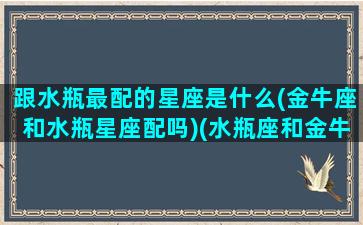 跟水瓶最配的星座是什么(金牛座和水瓶星座配吗)(水瓶座和金牛座匹配度是多少)