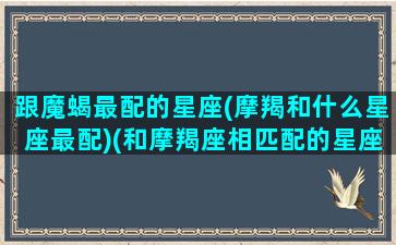 跟魔蝎最配的星座(摩羯和什么星座最配)(和摩羯座相匹配的星座)