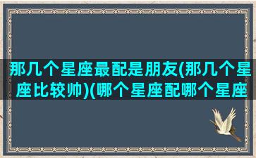 那几个星座最配是朋友(那几个星座比较帅)(哪个星座配哪个星座最好)