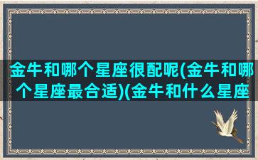 金牛和哪个星座很配呢(金牛和哪个星座最合适)(金牛和什么星座比较匹配)