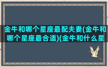 金牛和哪个星座最配夫妻(金牛和哪个星座最合适)(金牛和什么星座比较匹配)