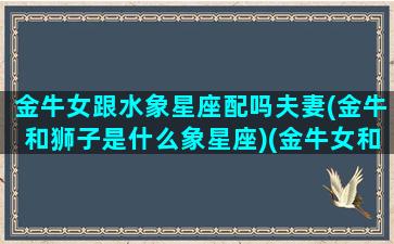 金牛女跟水象星座配吗夫妻(金牛和狮子是什么象星座)(金牛女和水瓶星座最配)