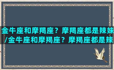 金牛座和摩羯座？摩羯座都是辣妹/金牛座和摩羯座？摩羯座都是辣妹-我的网站