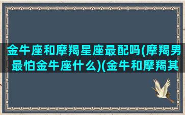 金牛座和摩羯星座最配吗(摩羯男最怕金牛座什么)(金牛和摩羯其实绝配)