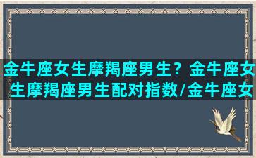 金牛座女生摩羯座男生？金牛座女生摩羯座男生配对指数/金牛座女生摩羯座男生？金牛座女生摩羯座男生配对指数-我的网站