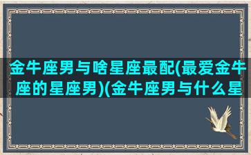 金牛座男与啥星座最配(最爱金牛座的星座男)(金牛座男与什么星座配)