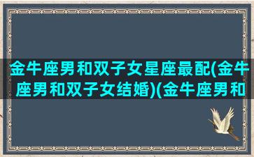 金牛座男和双子女星座最配(金牛座男和双子女结婚)(金牛座男和双子座女在一起能幸福吗)