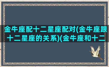 金牛座配十二星座配对(金牛座跟十二星座的关系)(金牛座和十二星座配对指数表)