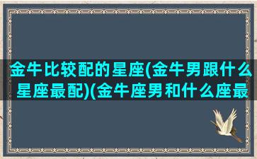 金牛比较配的星座(金牛男跟什么星座最配)(金牛座男和什么座最配对指数)