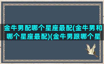 金牛男配哪个星座最配(金牛男和哪个星座最配)(金牛男跟哪个星座绝配)