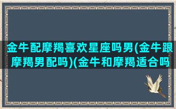 金牛配摩羯喜欢星座吗男(金牛跟摩羯男配吗)(金牛和摩羯适合吗)