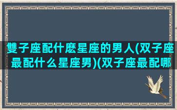 雙子座配什麽星座的男人(双子座最配什么星座男)(双子座最配哪个男生)